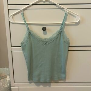 Cropped Lacy Tank Top